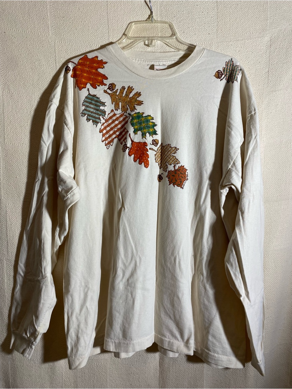 Vintage 90s Melhart Designs Fall Leaves Long Sleeve T-Shirt XXL